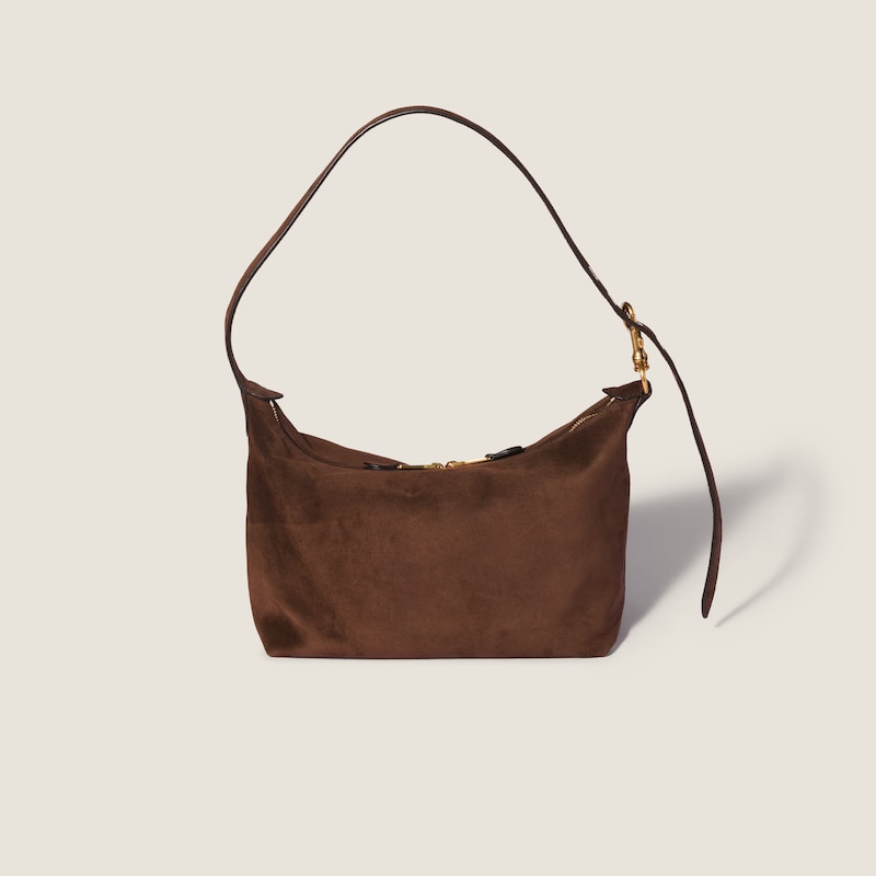 Borsa in pelle scamosciata
