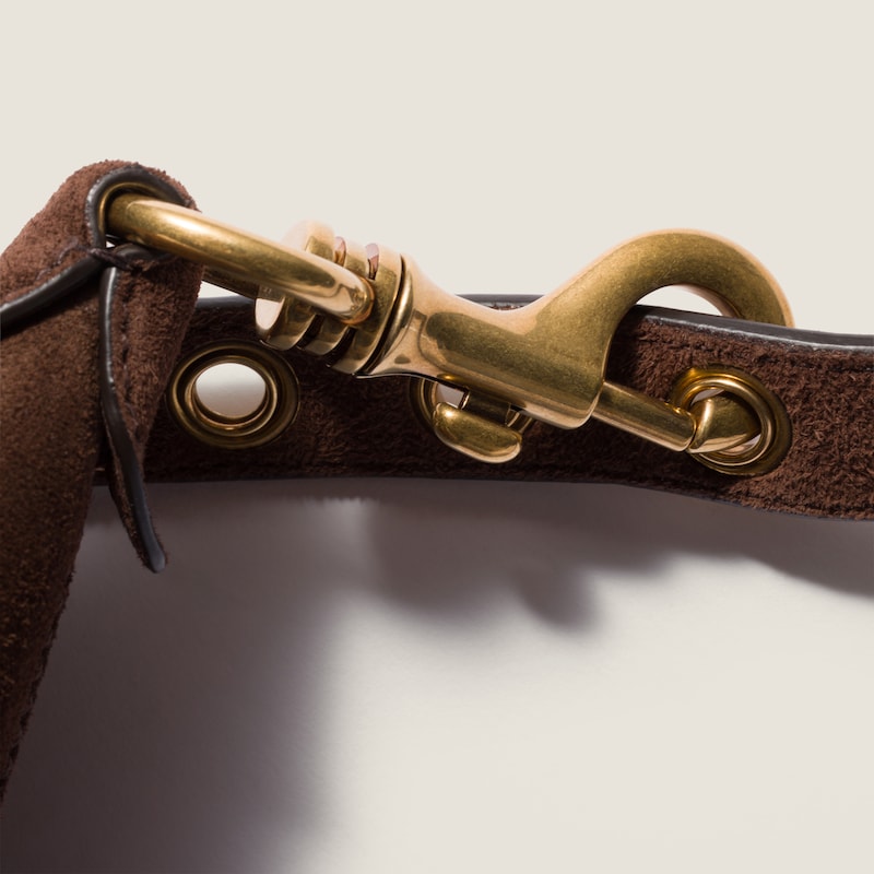 Borsa in pelle scamosciata