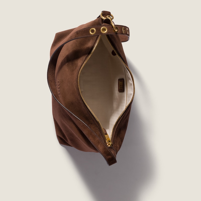Borsa in pelle scamosciata
