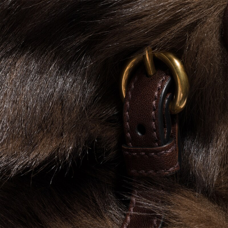 Rendez-vous shearling and nappa leather bag with studs