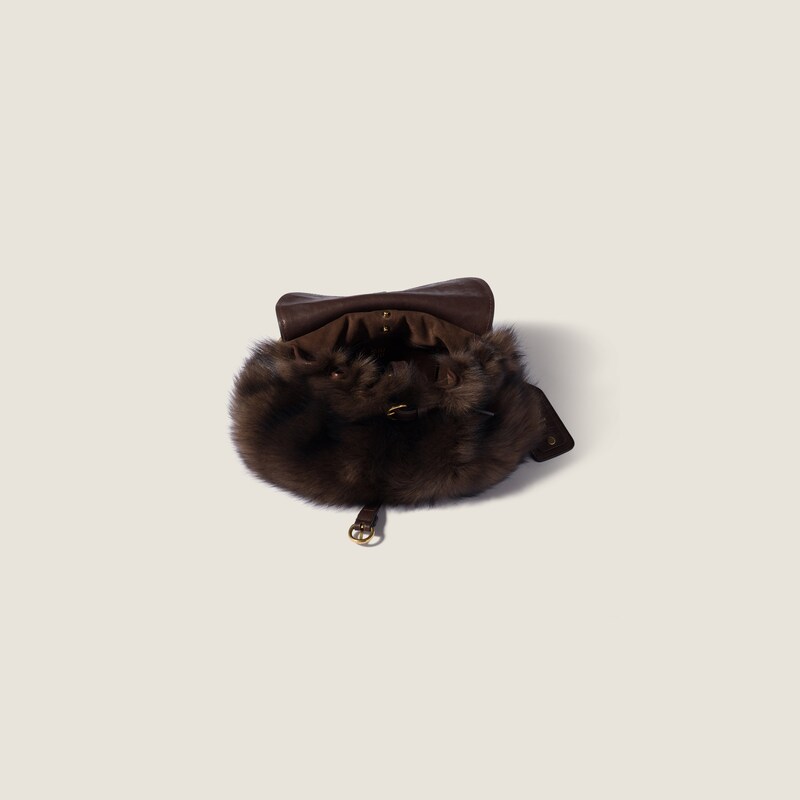 Rendez-vous shearling and nappa leather bag