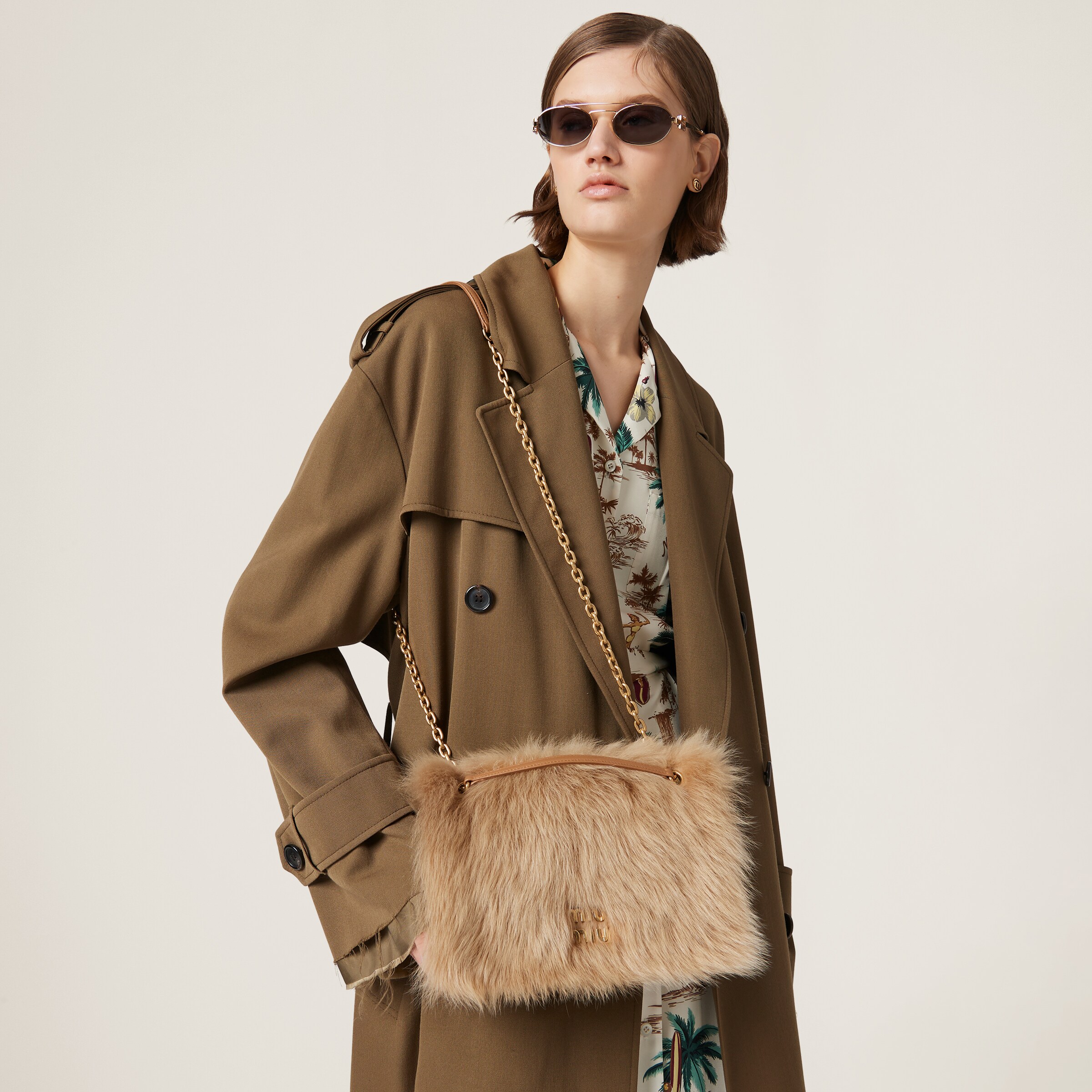 Miu miu shearling 2025 bag