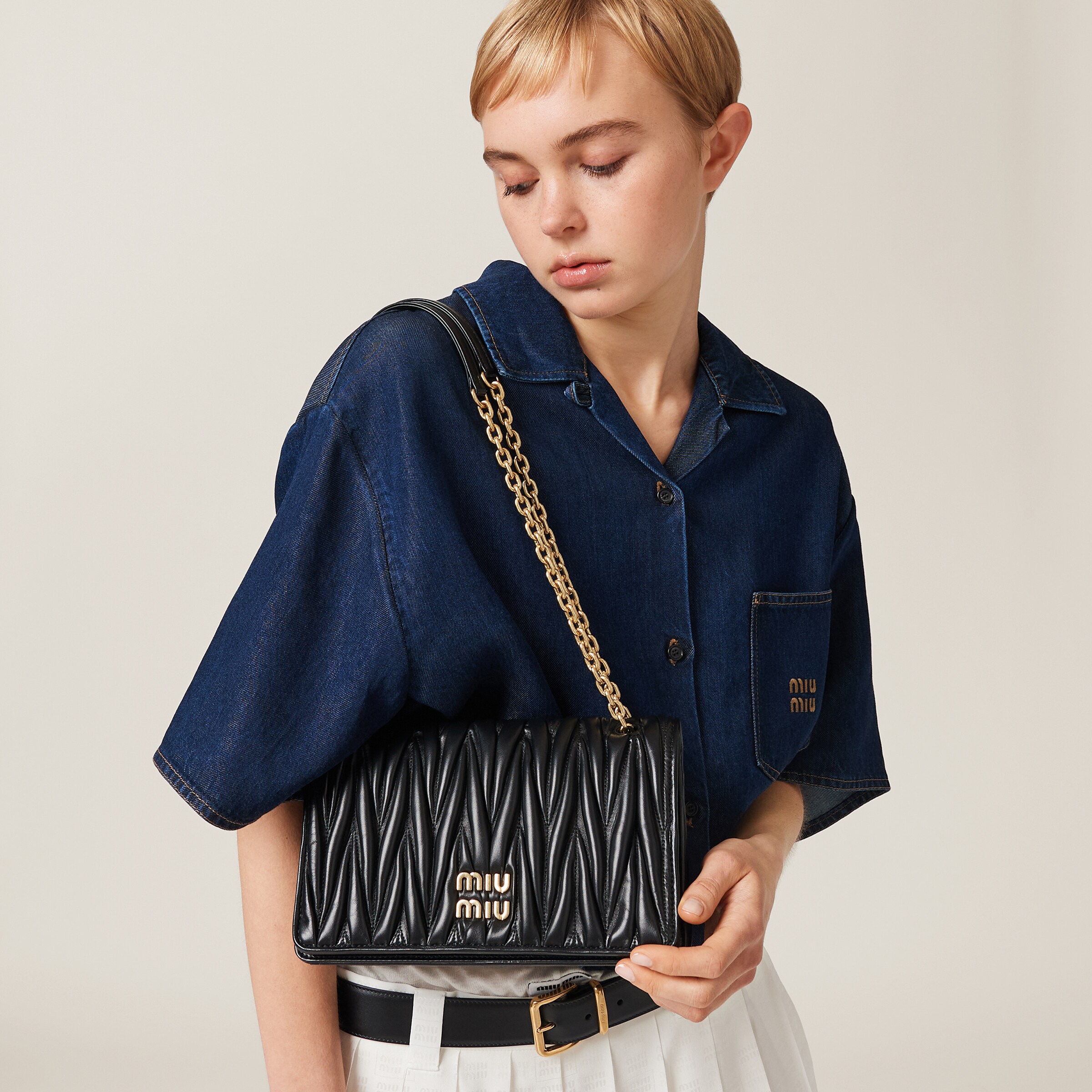 Chevron quilt bond street shoulder bag deals