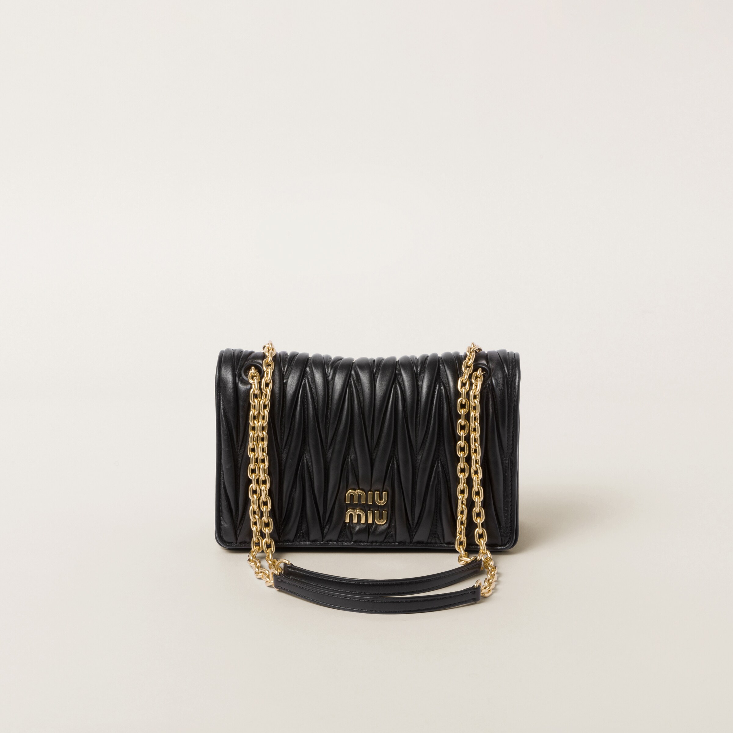 Miu Miu Chevron Quilting Shoulder Tote Bag