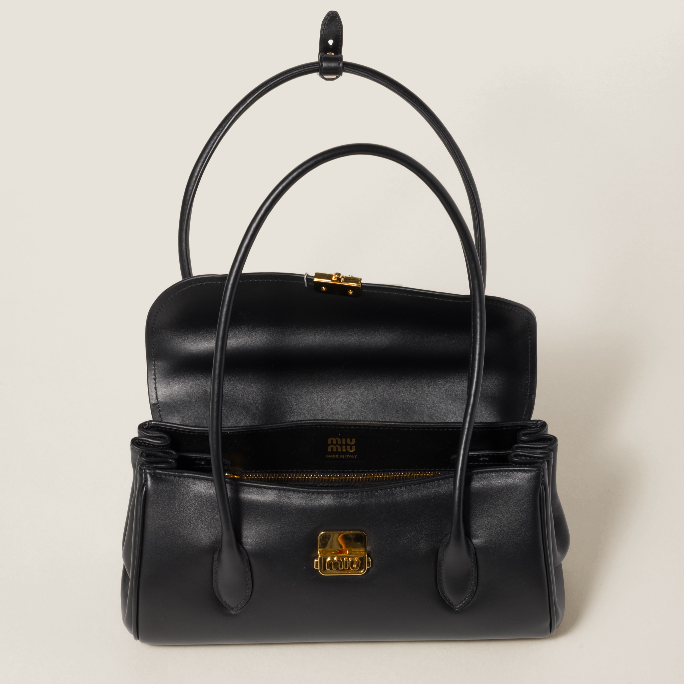 Black Leather Shoulder Bag | Miu Miu Black Leather Shoulder Bag | Miu Miu