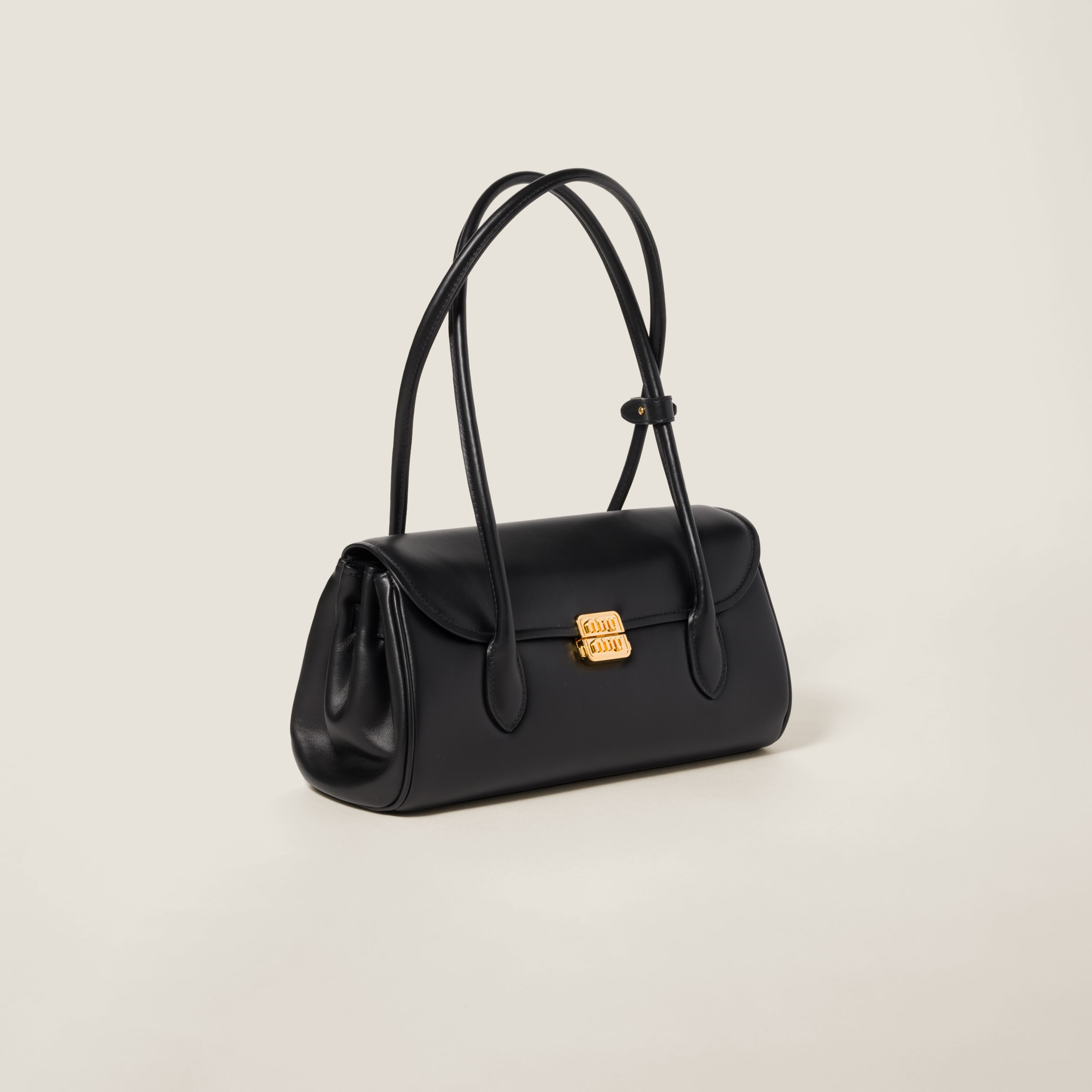 Miu Miu Leather Shoulder Bag | Black | FARFETCH