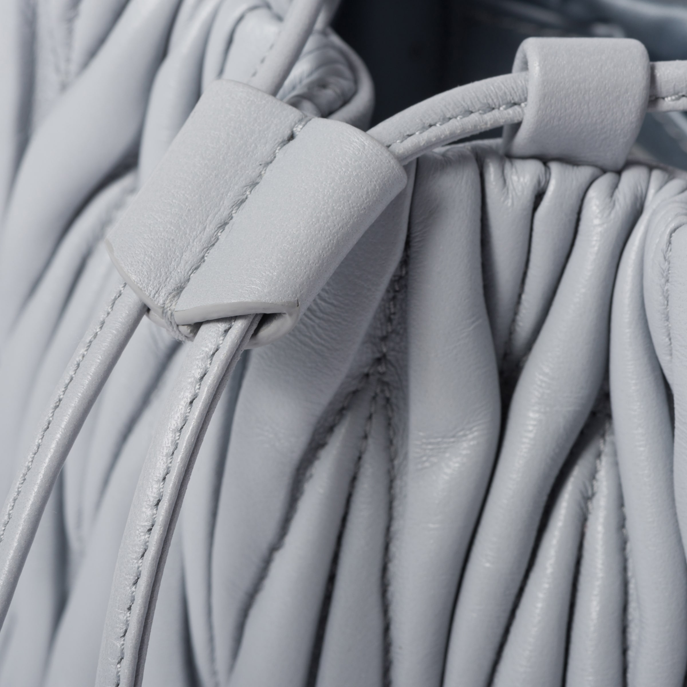 Cornflower Matelassé Nappa Leather Bucket Bag | Miu Miu Cornflower Matelassé Nappa Leather Bucket Bag | Miu Miu