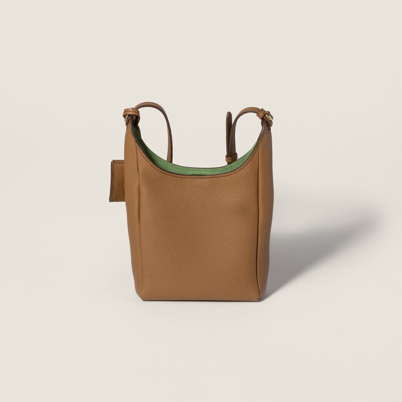 Leather bucket bag
