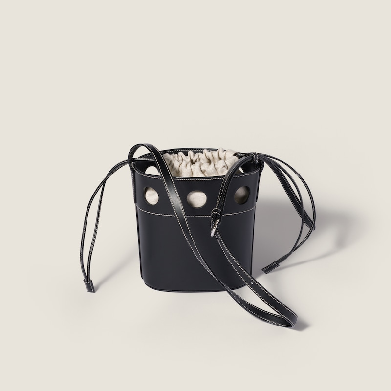 Leather bucket bag