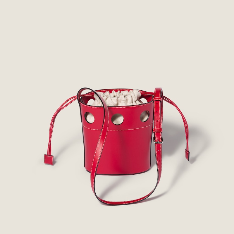 Leather bucket bag