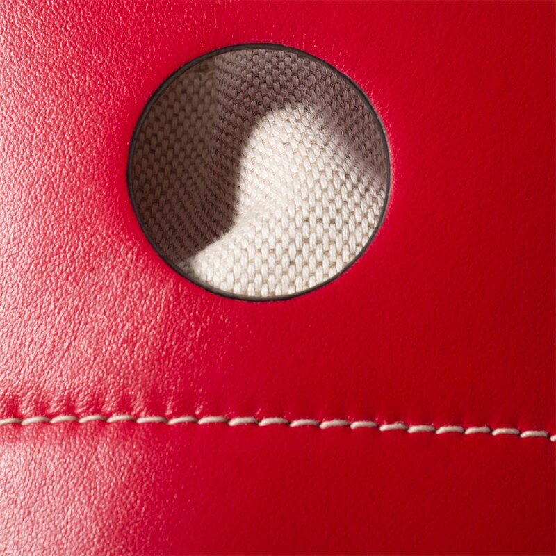 Leather bucket bag