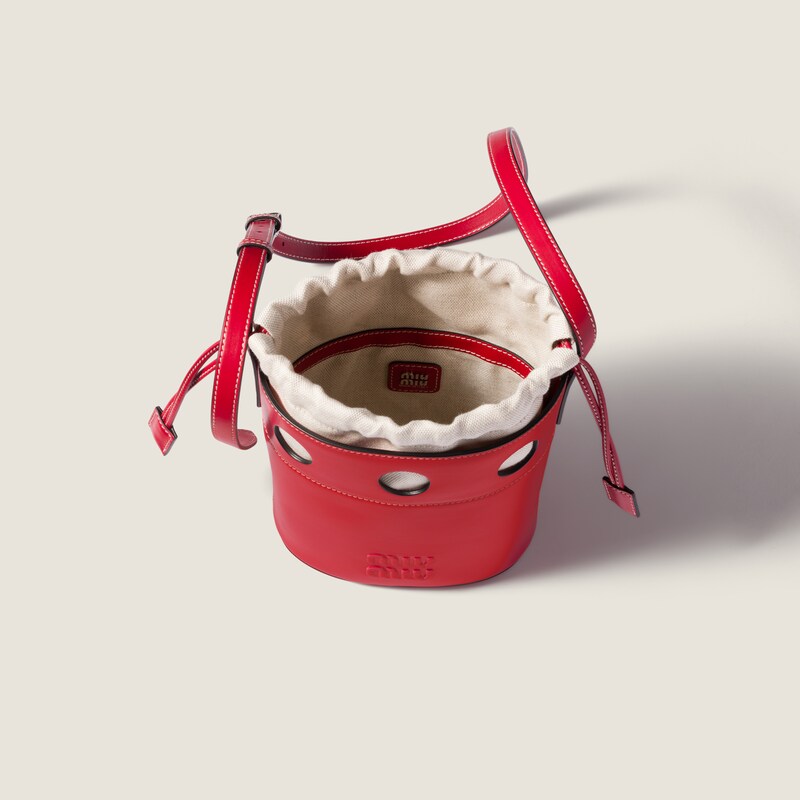 Leather bucket bag