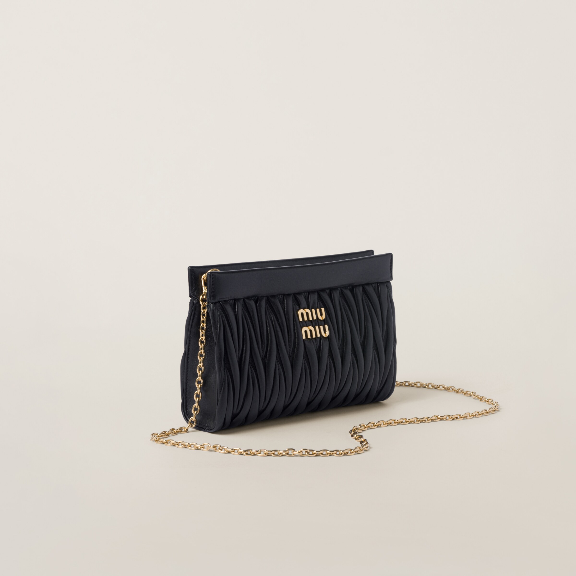 Miu miu nappa leather clutch sale