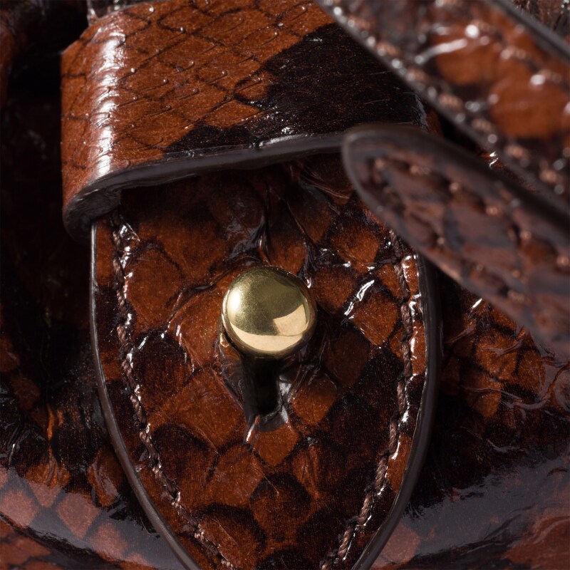 Python-print Ayers leather clutch