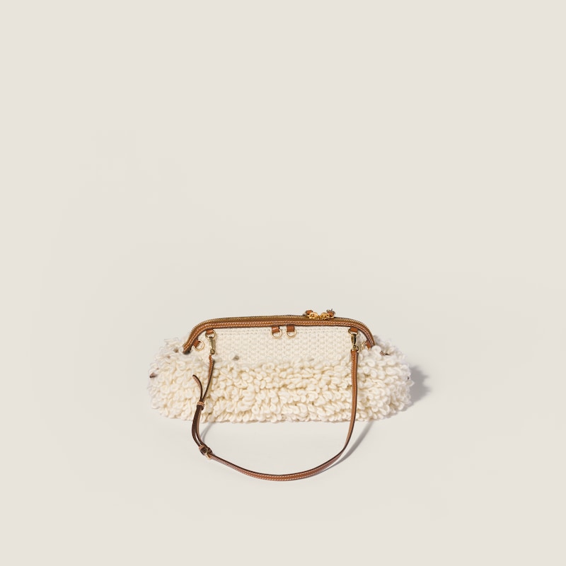 Bolso de mano Caprice de lana y piel