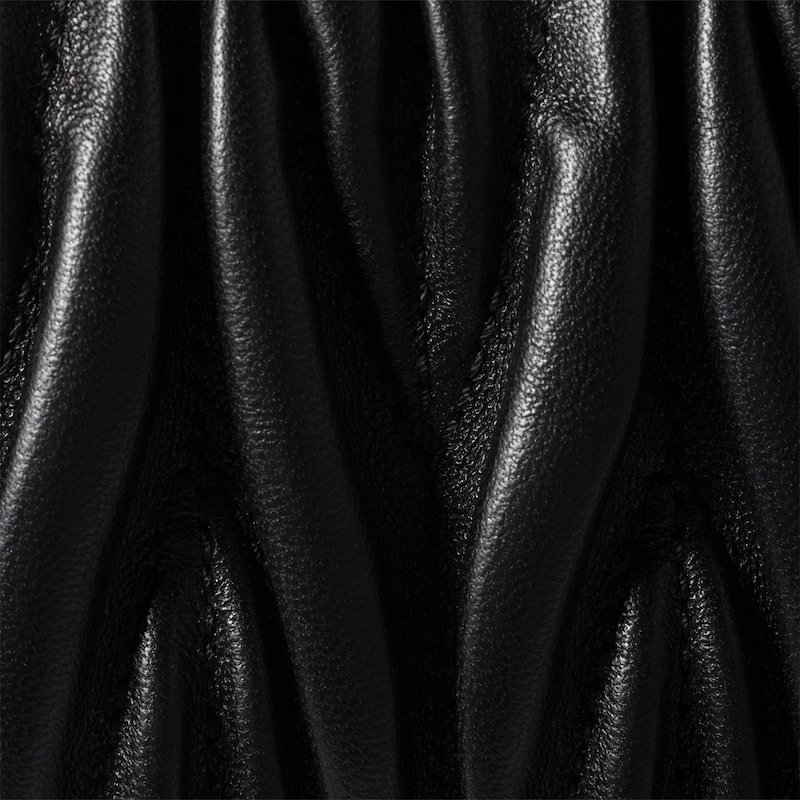 Matelassé nappa leather clutch