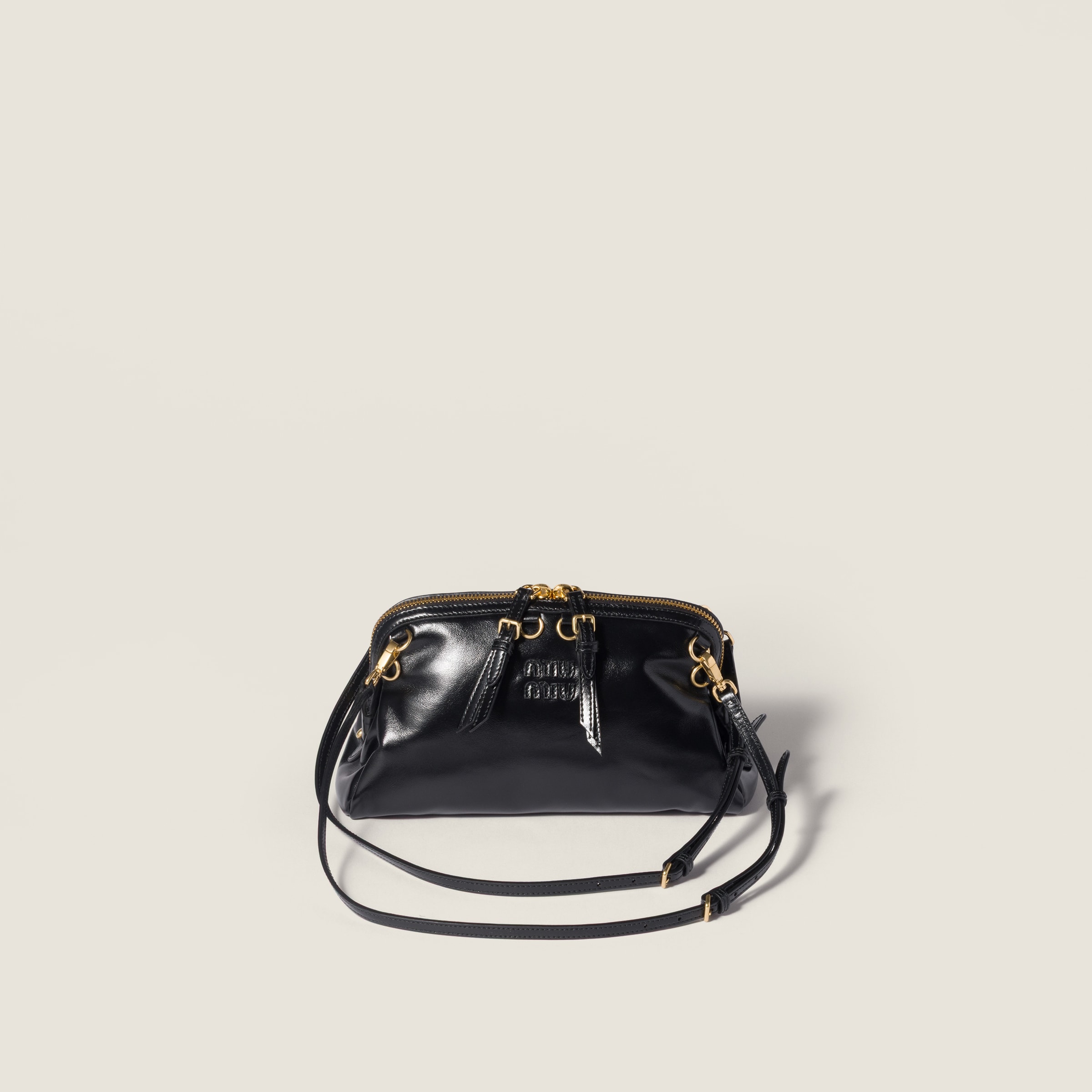 Miu Miu Leather Clutch In Black