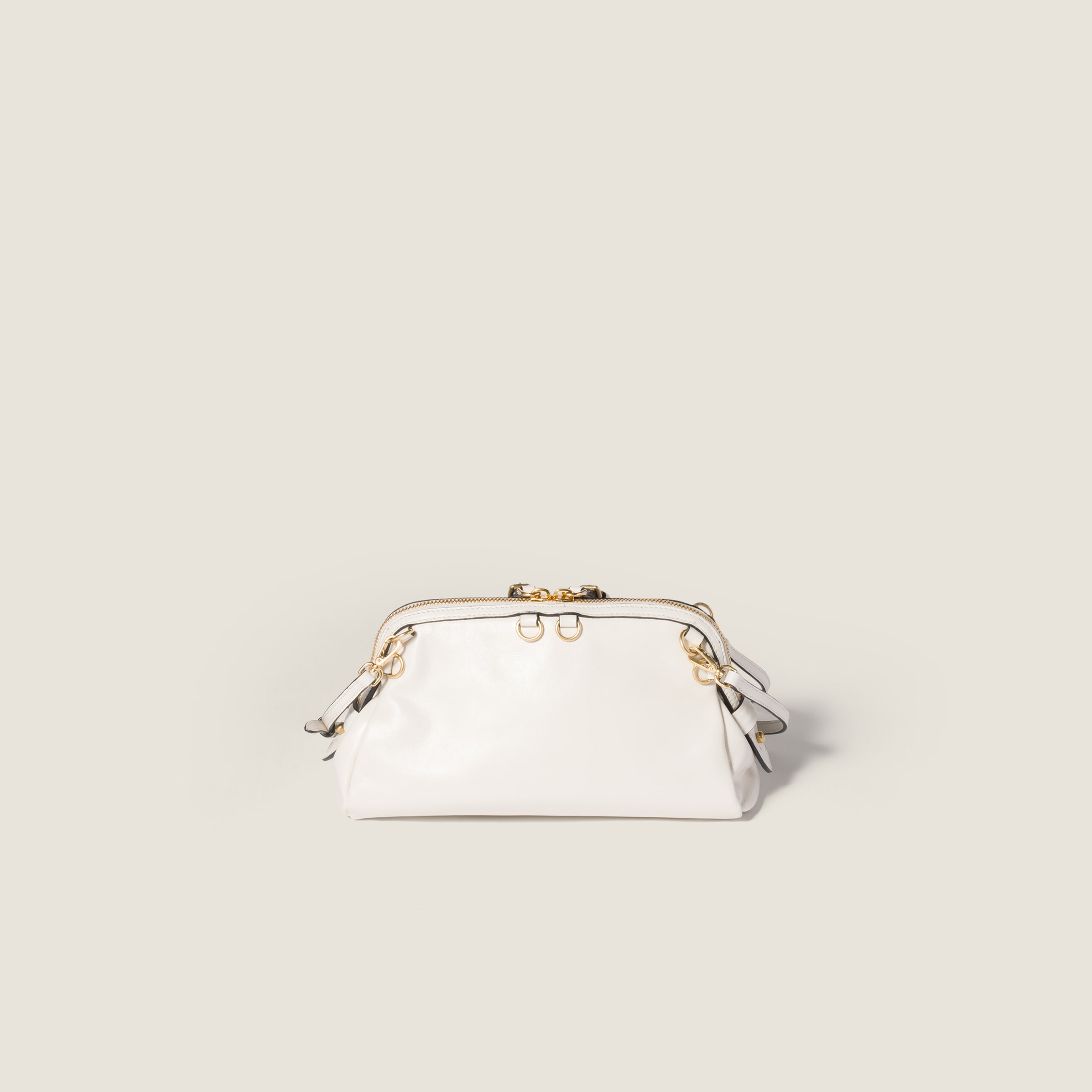 Miu Miu Leather Clutch In White