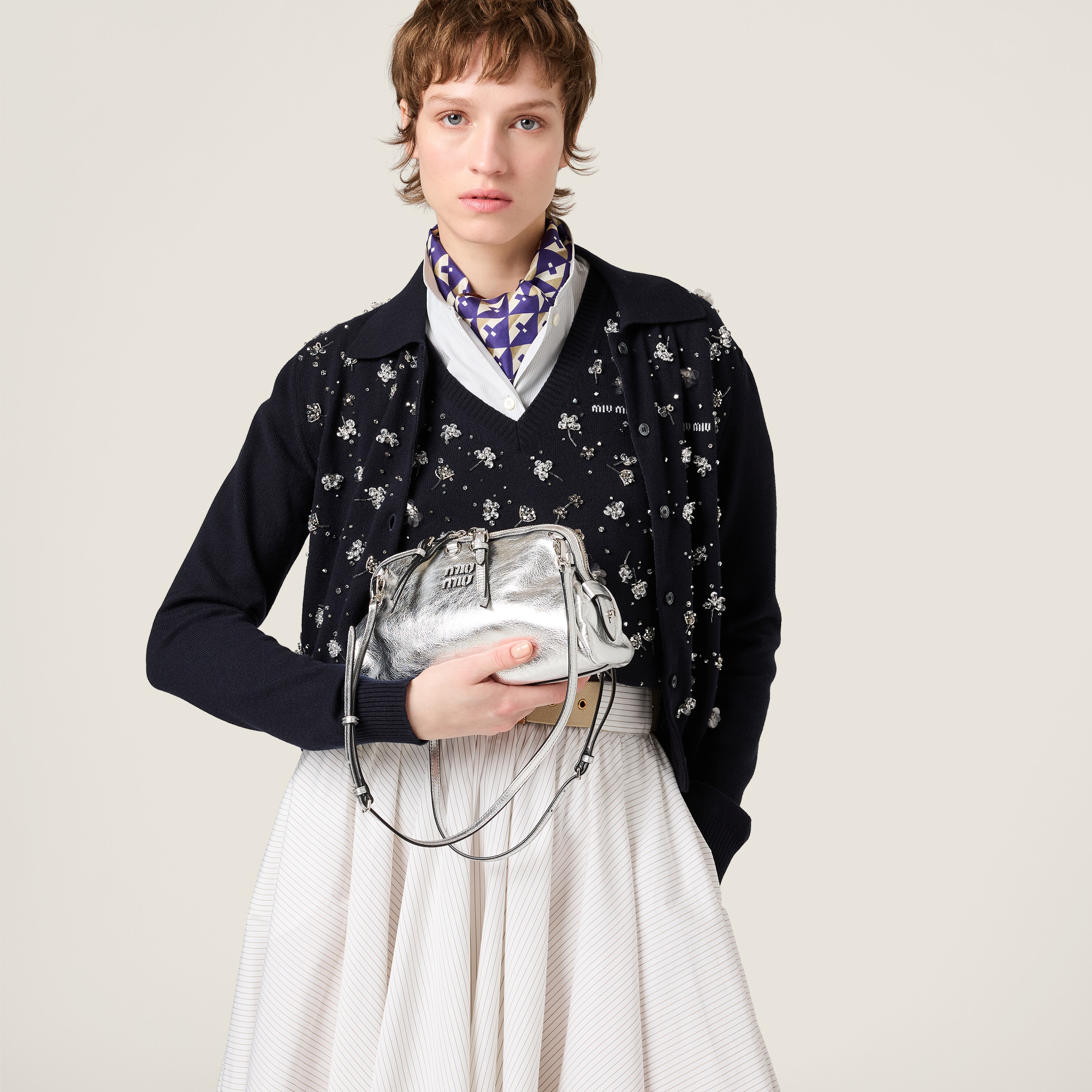 Leather, Crochet And Wicker Bags & Clutches | Miu Miu