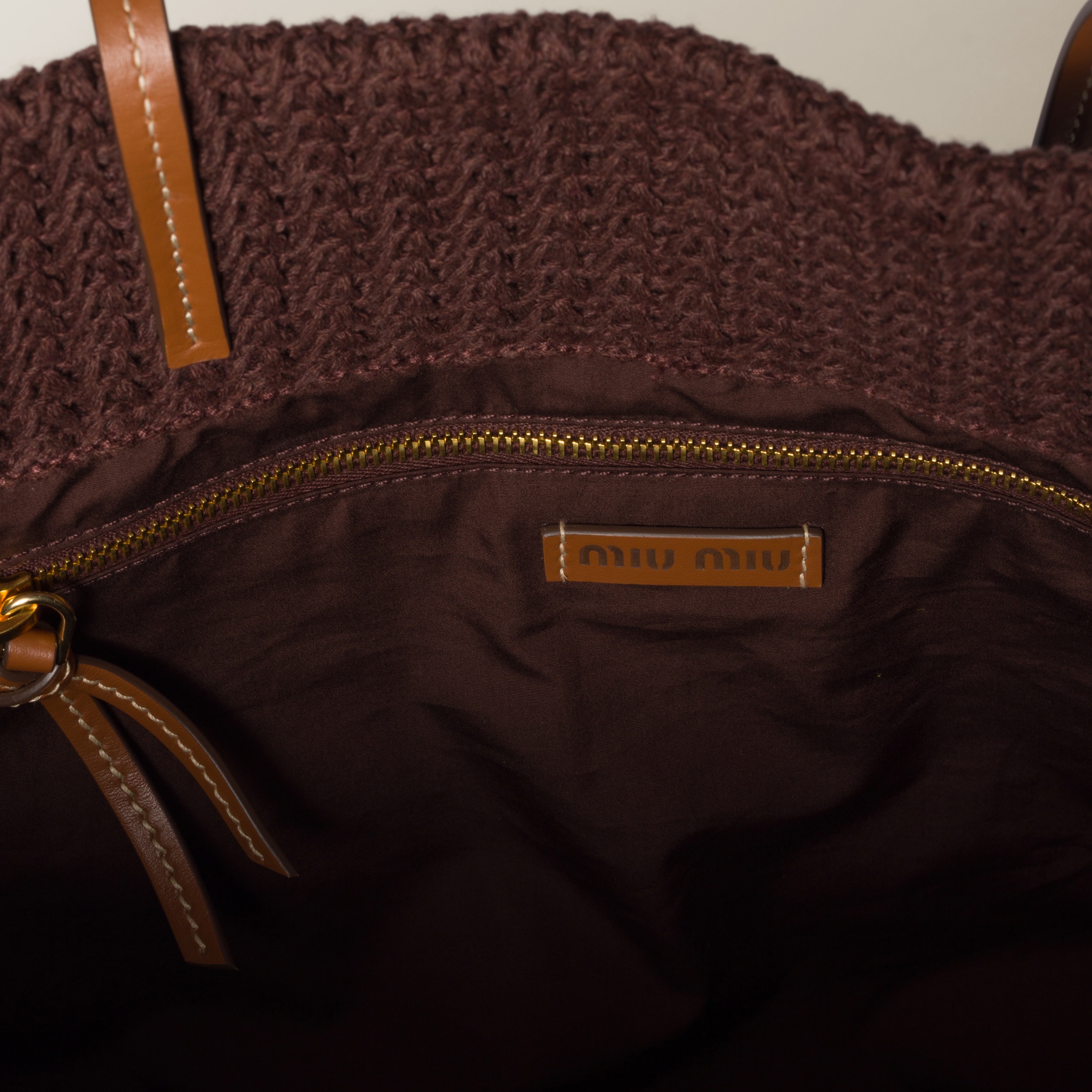 Cocoa Brown/celeste/natural Raffia-effect Woven Tote Bag