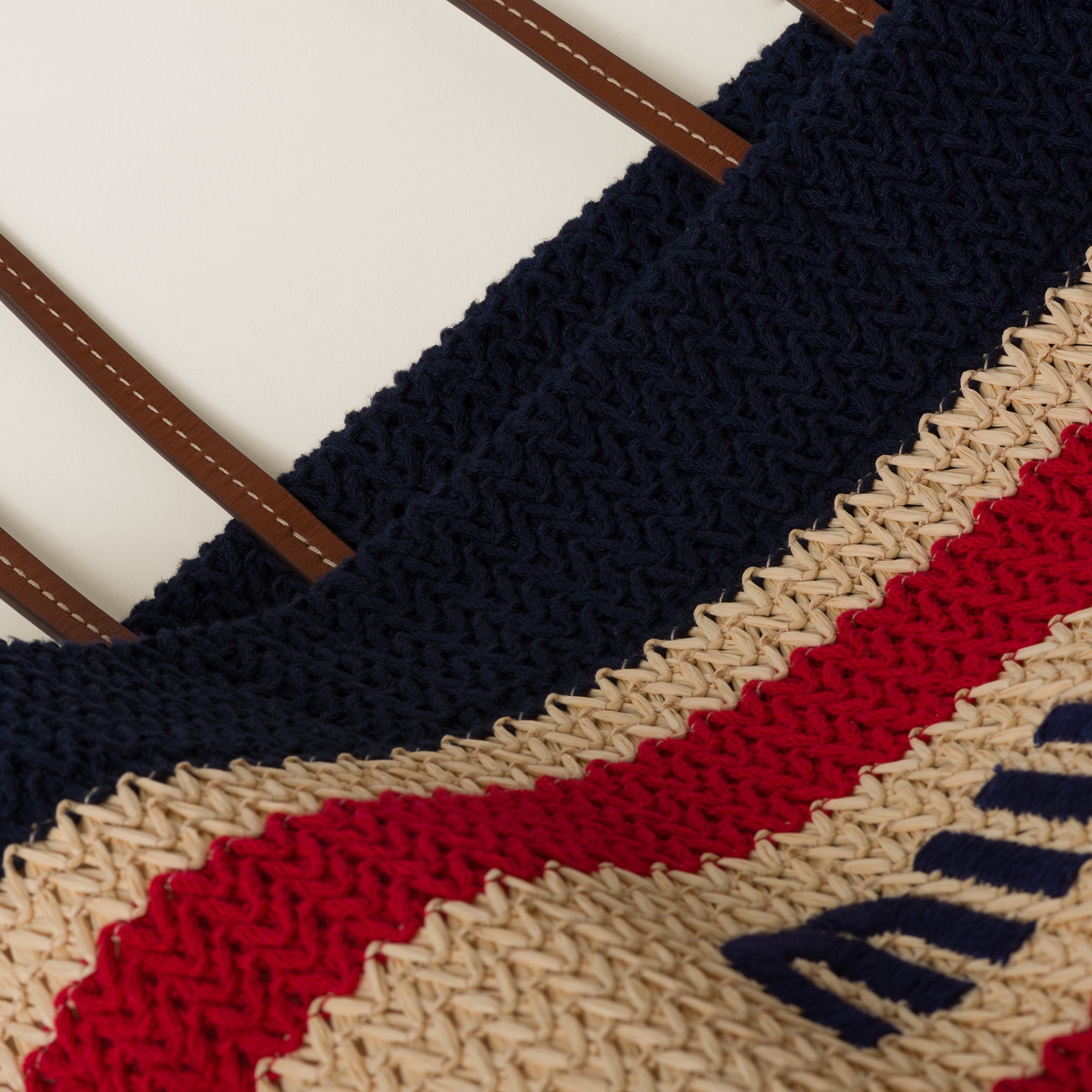 トートバッグ MIU MIU 25SS Stripe Raffia Tote Bag 5BG228 2DO3 F075R Buy Miu Miu Raffia Tote Bag 'Beige/Light Blue' - 5BG228 2DO3