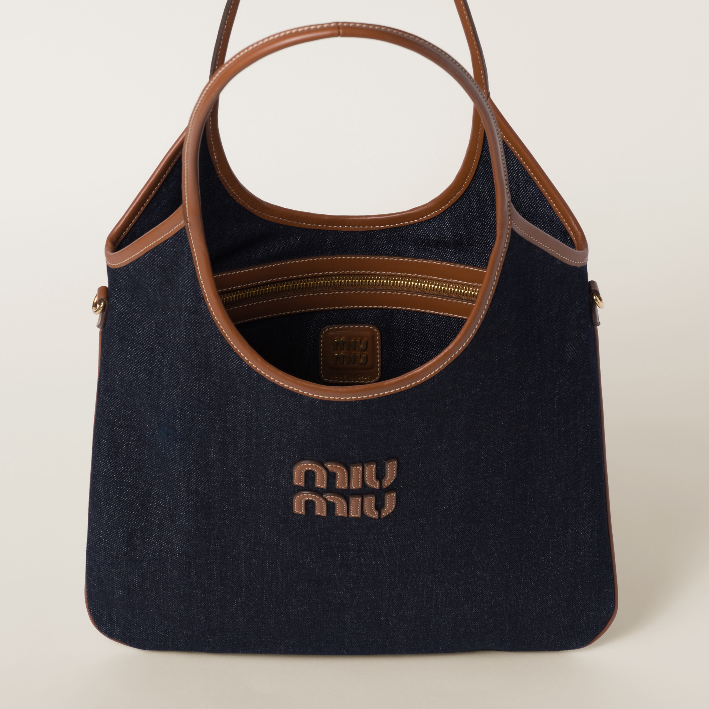 Blue brandy Ivy Denim Bag Miu Miu