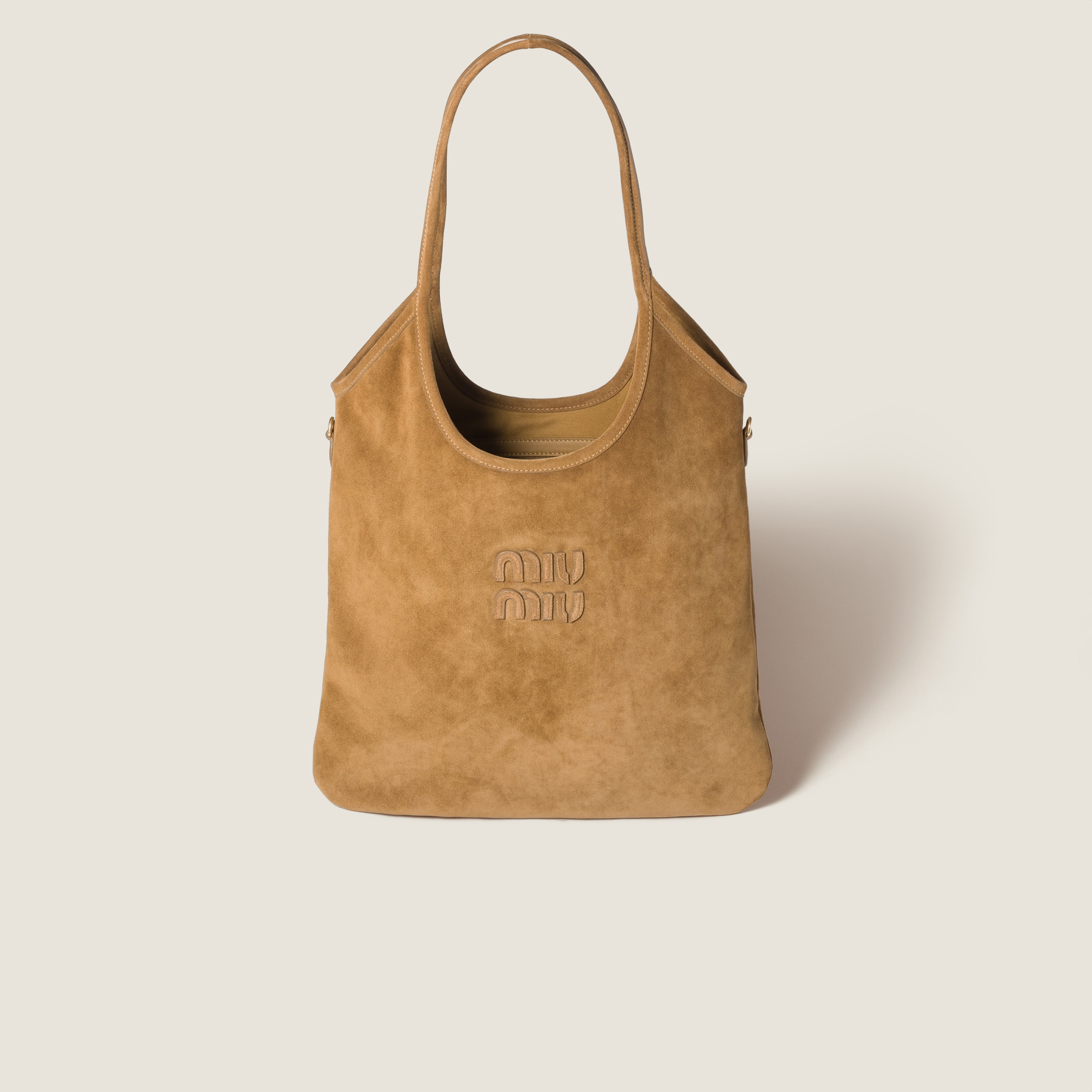 MIU MIU トートバッグ ベージュ キャンバス Miu Miu Ivy canvas and leather bag for Women - Beige in UAE
