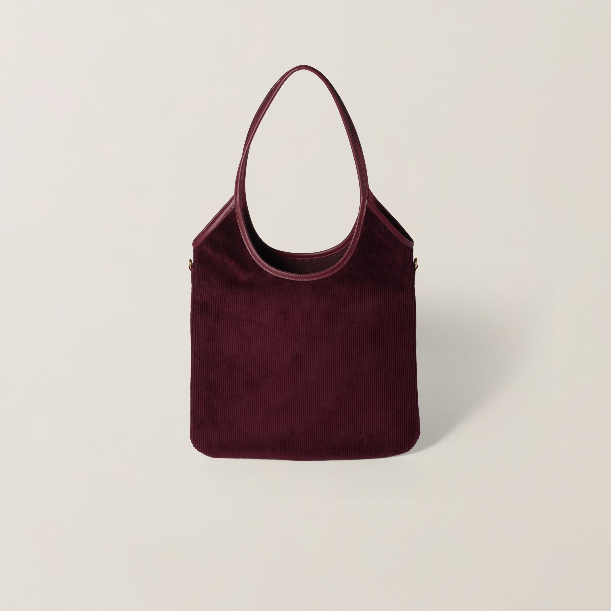 Miu Miu Ivy Corduroy Bag In Amaranth Red/maize Yellow