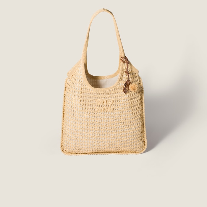 Natural Ivy Raffia Crochet Bag | Miu Miu - United States