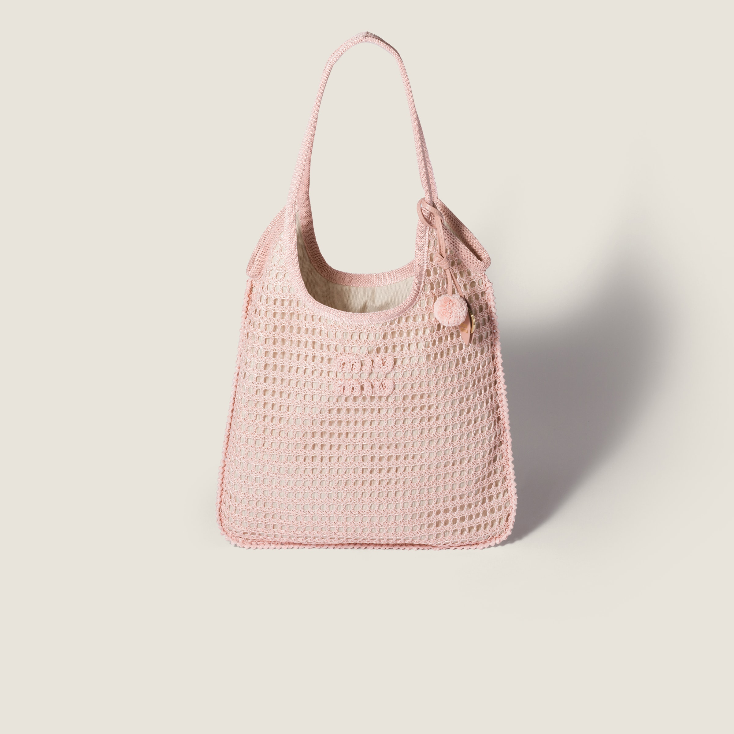 Orchid Pink Ivy Raffia Crochet Bag | Miu Miu - United States