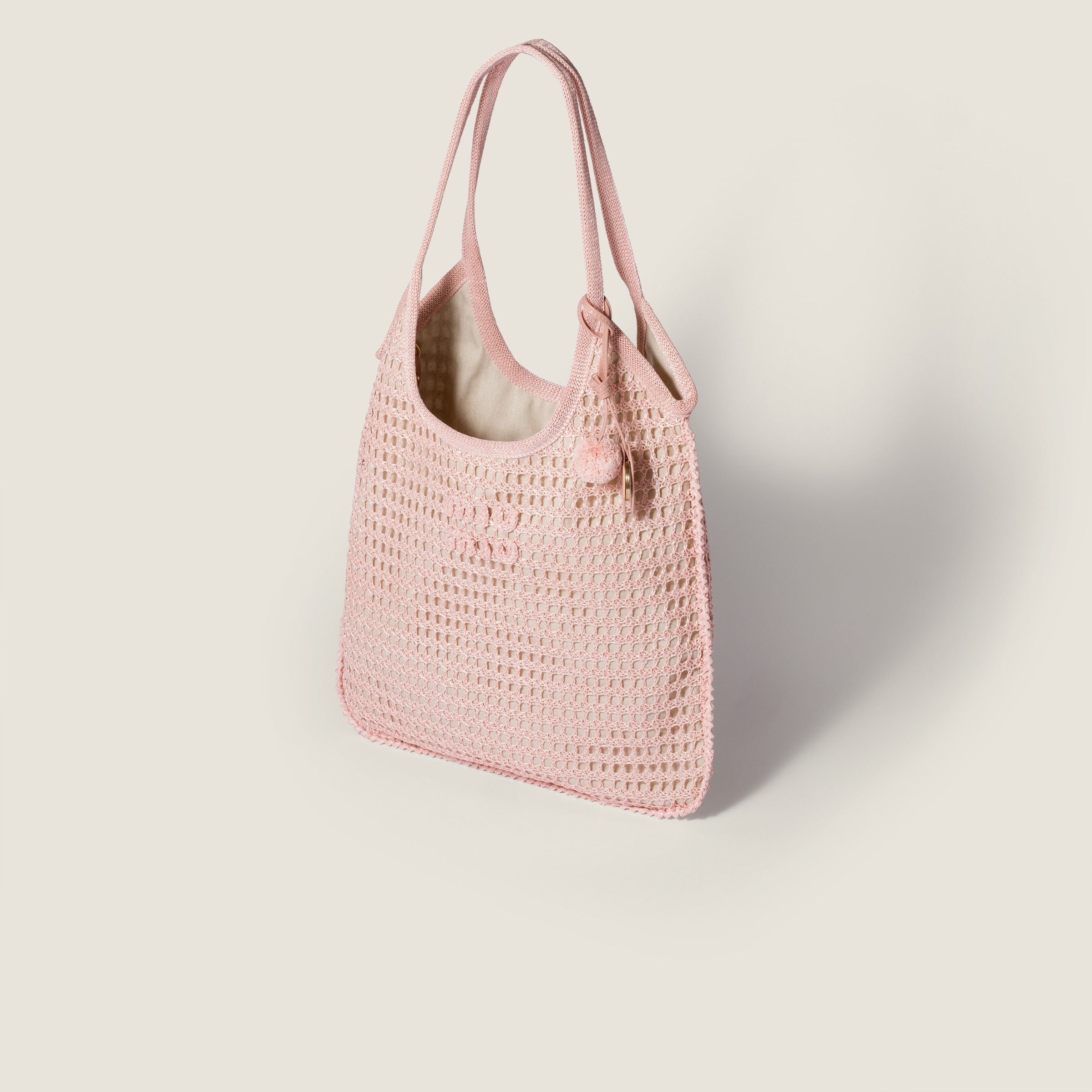 Orchid Pink Ivy Raffia Crochet Bag | Miu Miu - United States