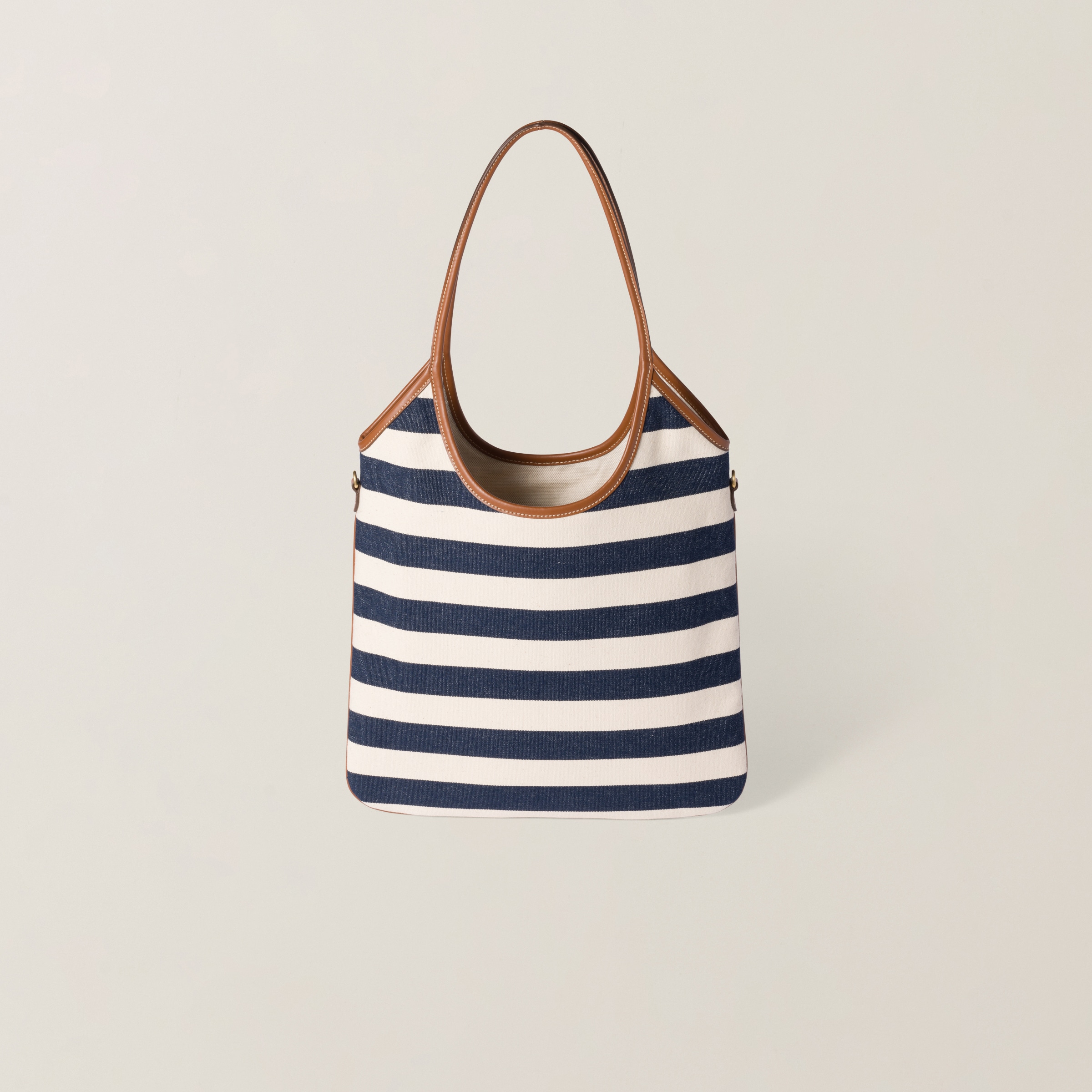 Shop Miu Miu Ivy Canvas And Leather Bag