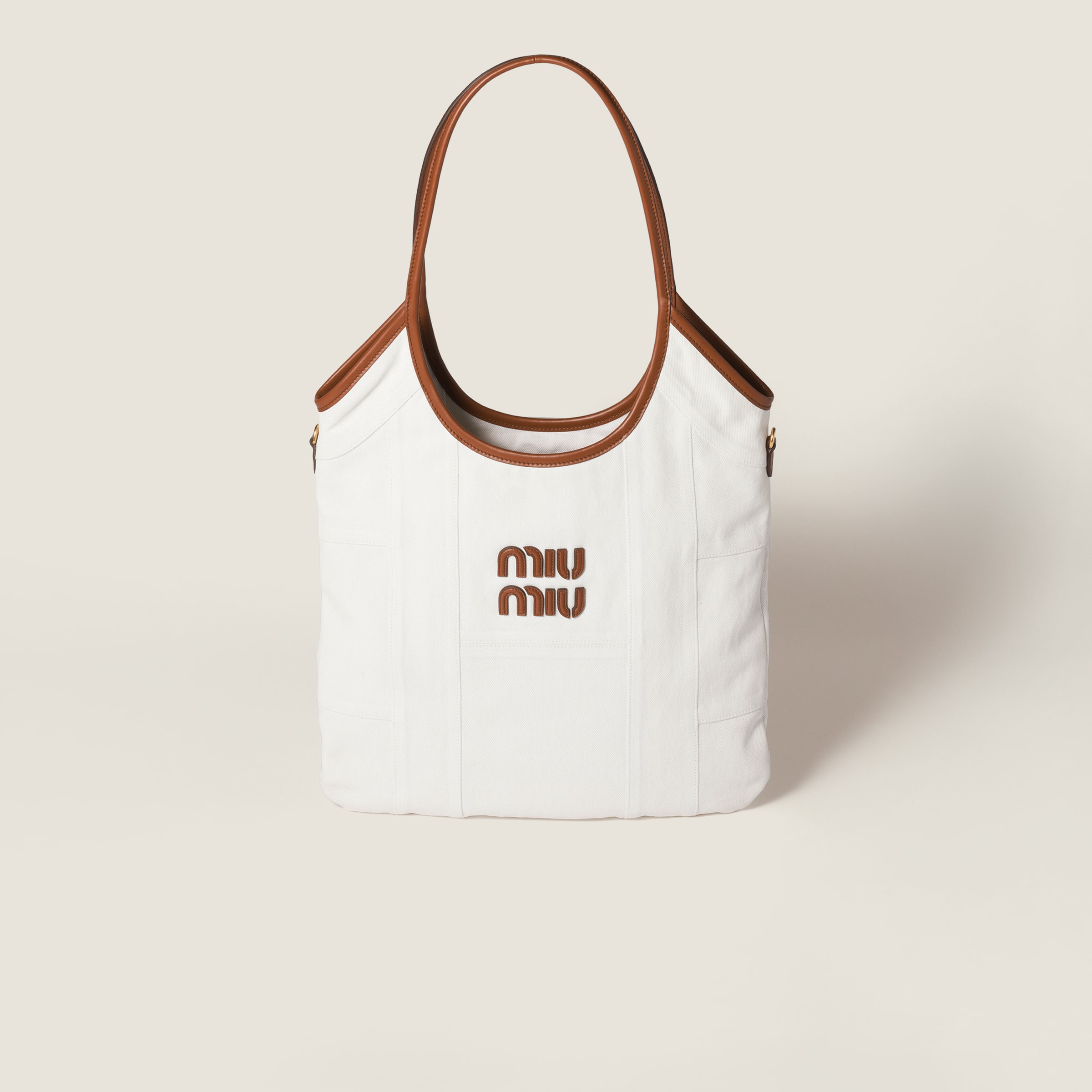 MiuMiu☆アイビー デニム パッチワーク バッグ【国内買付/発送】 アイビー デニム パッチワーク バッグ - コレクション