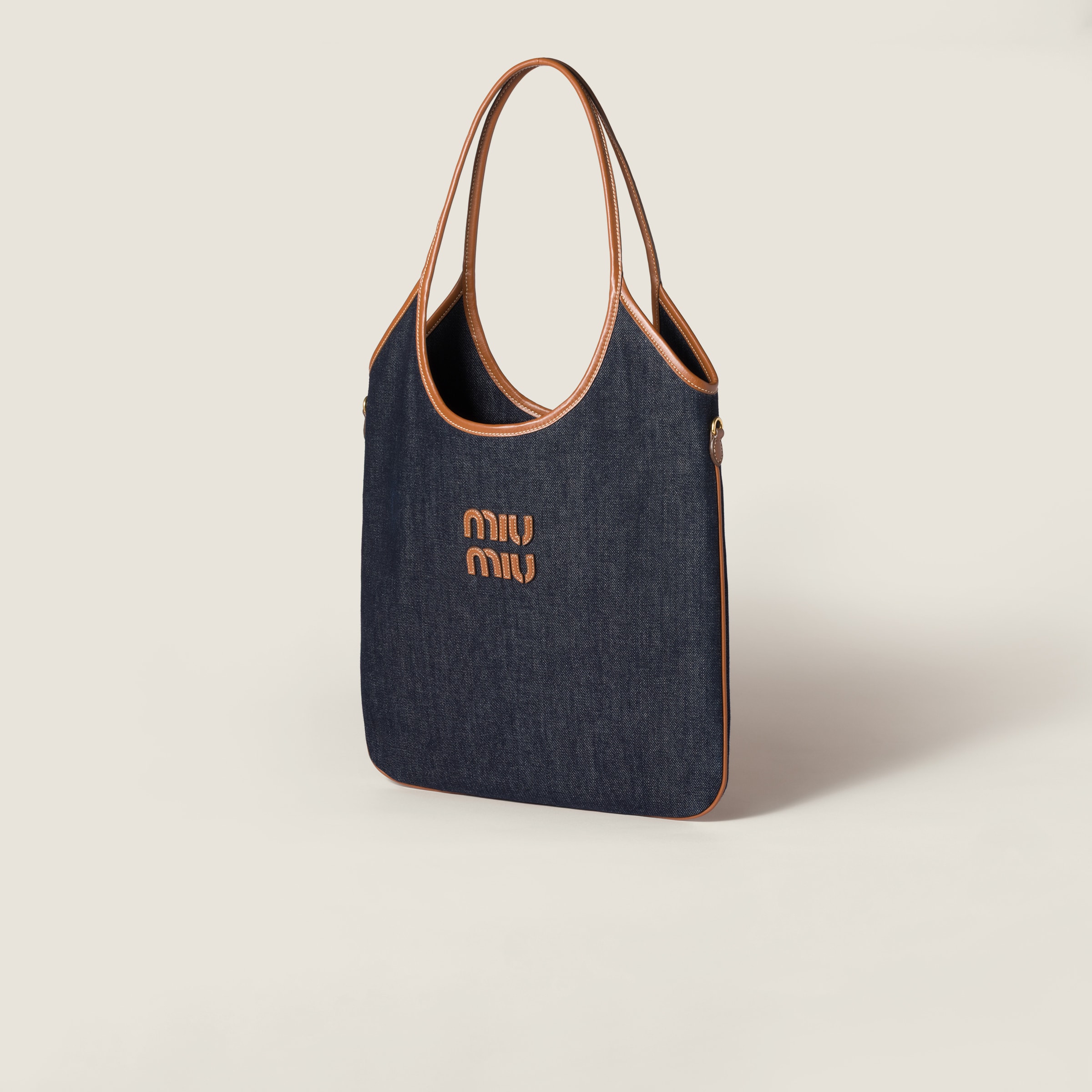 Blue/brandy Ivy Denim Bag | Miu Miu - United States