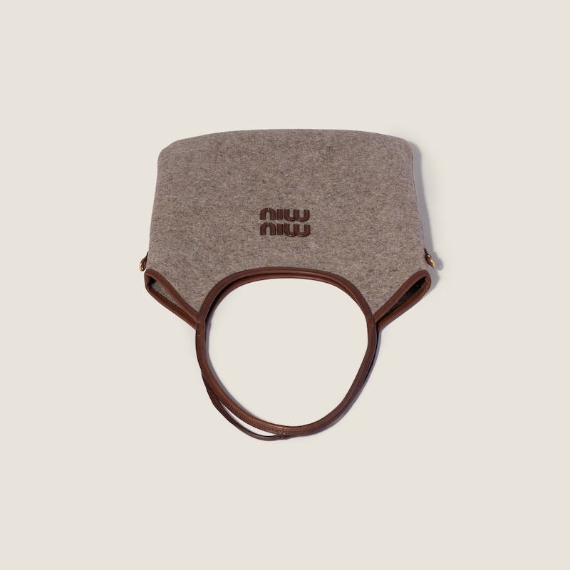 Bolso Ivy de lana y piel
