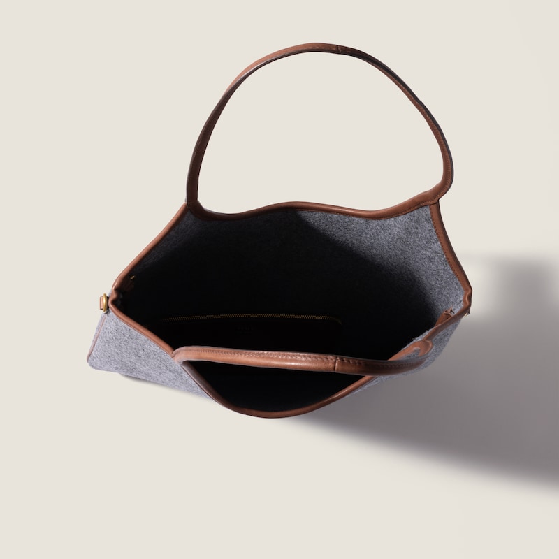 Bolso Ivy de lana y piel