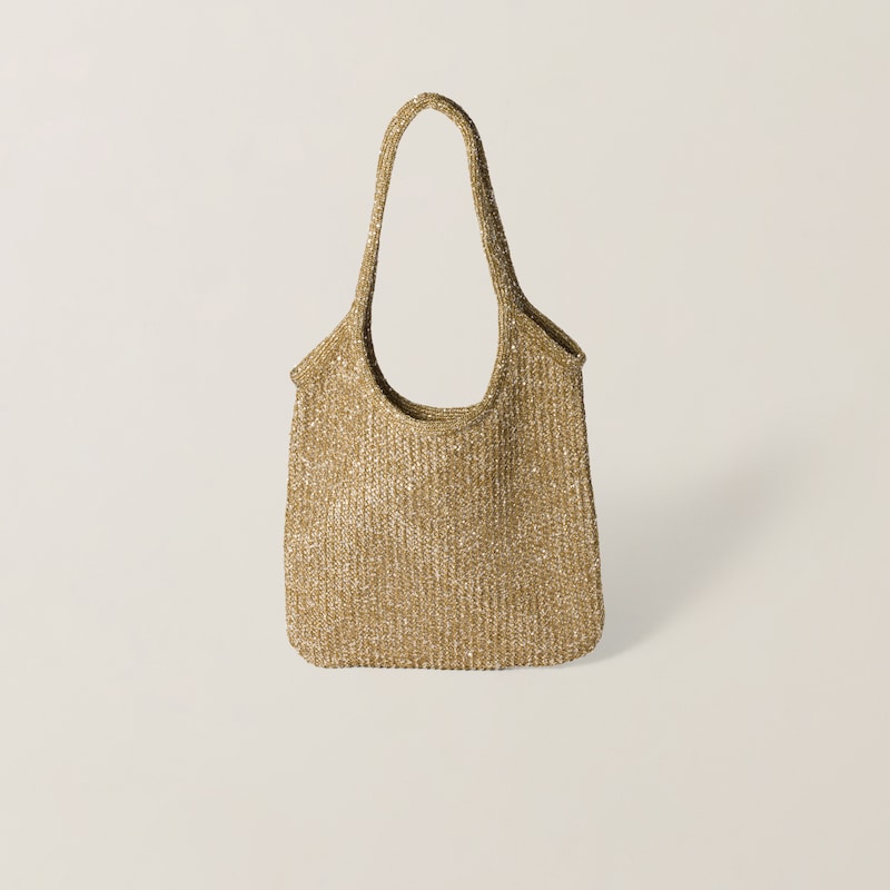 Bolsa IVY em malha com lantejoulas