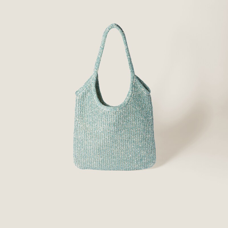 Bolsa IVY em malha com lantejoulas