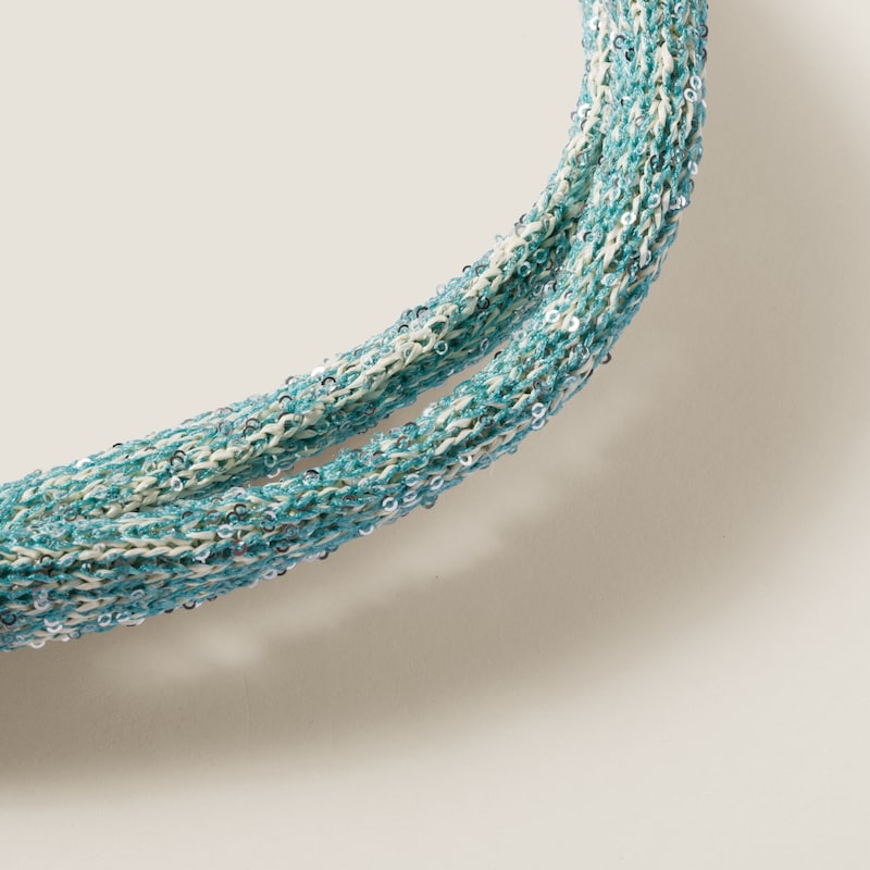 Bolsa IVY em malha com lantejoulas