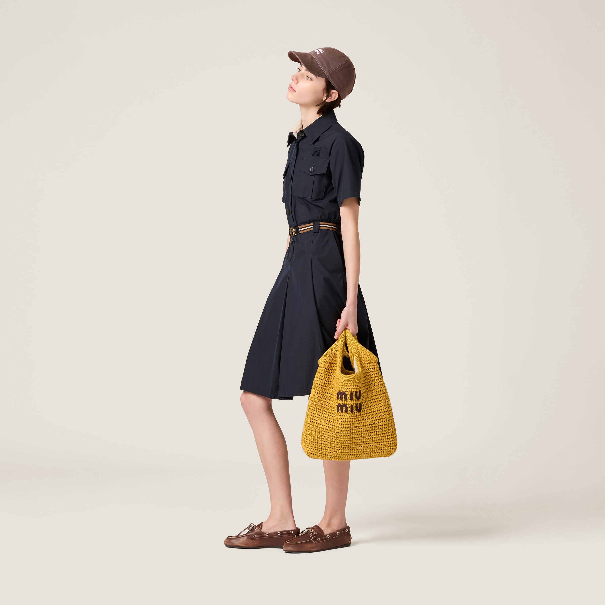 Miu Miu Ivy Raffia-effect Woven Tote Bag