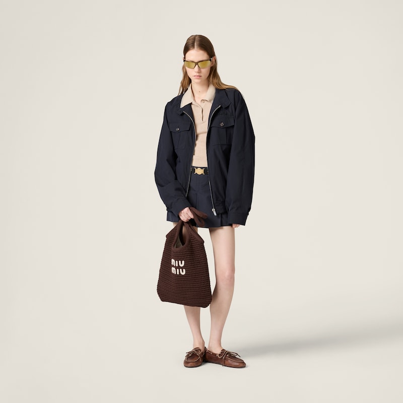 Bolsa tote IVY trançada com efeito ráfia