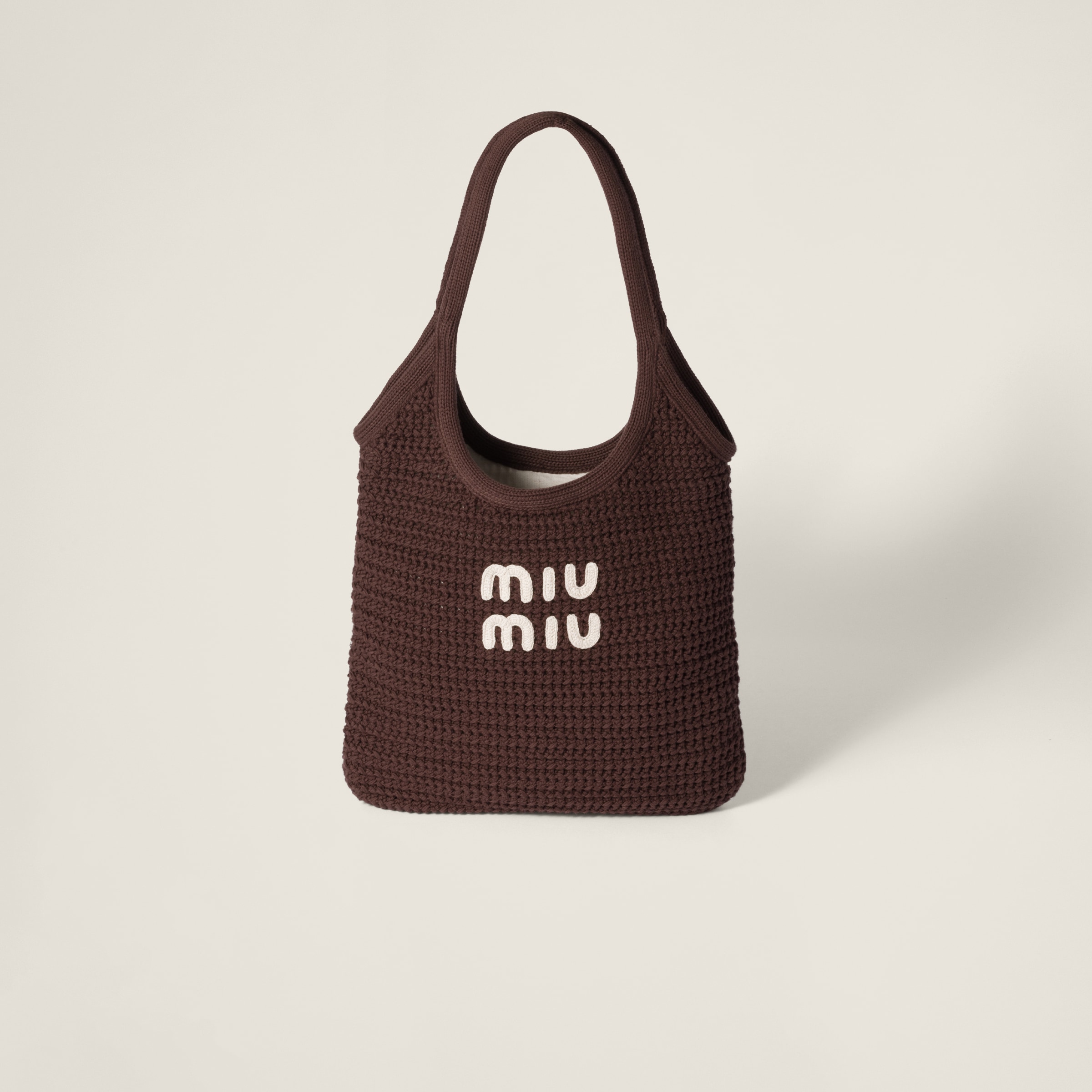 Miu Miu Ivy Raffia-effect Woven Tote Bag