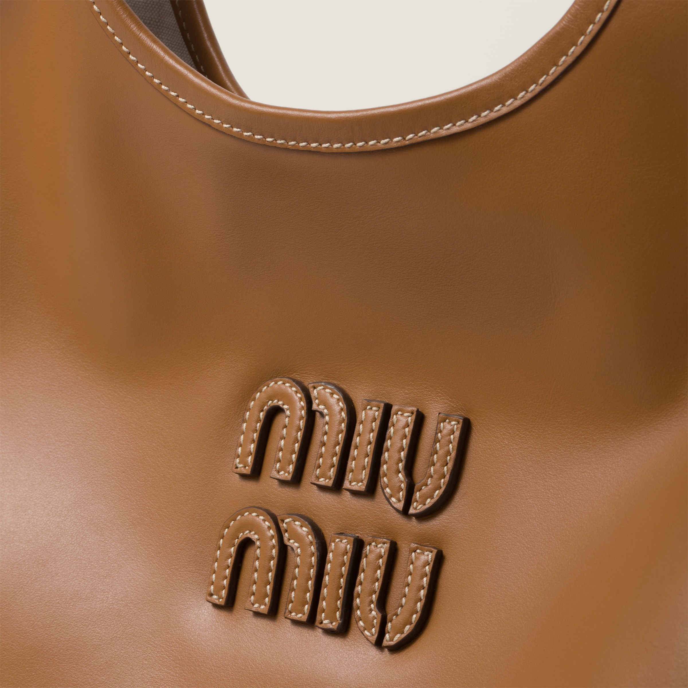 Cognac Ivy Leather Bag | Miu Miu
