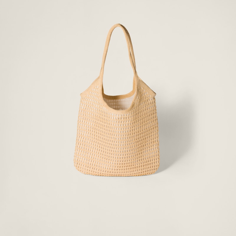 IVY raffia-effect and linen bag