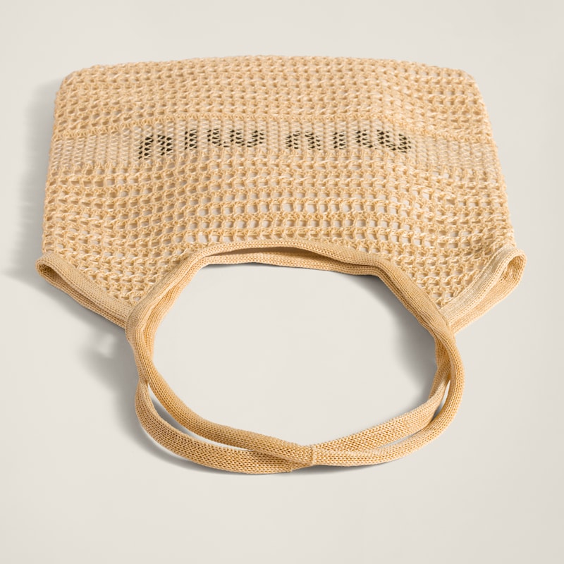 IVY raffia-effect and linen bag