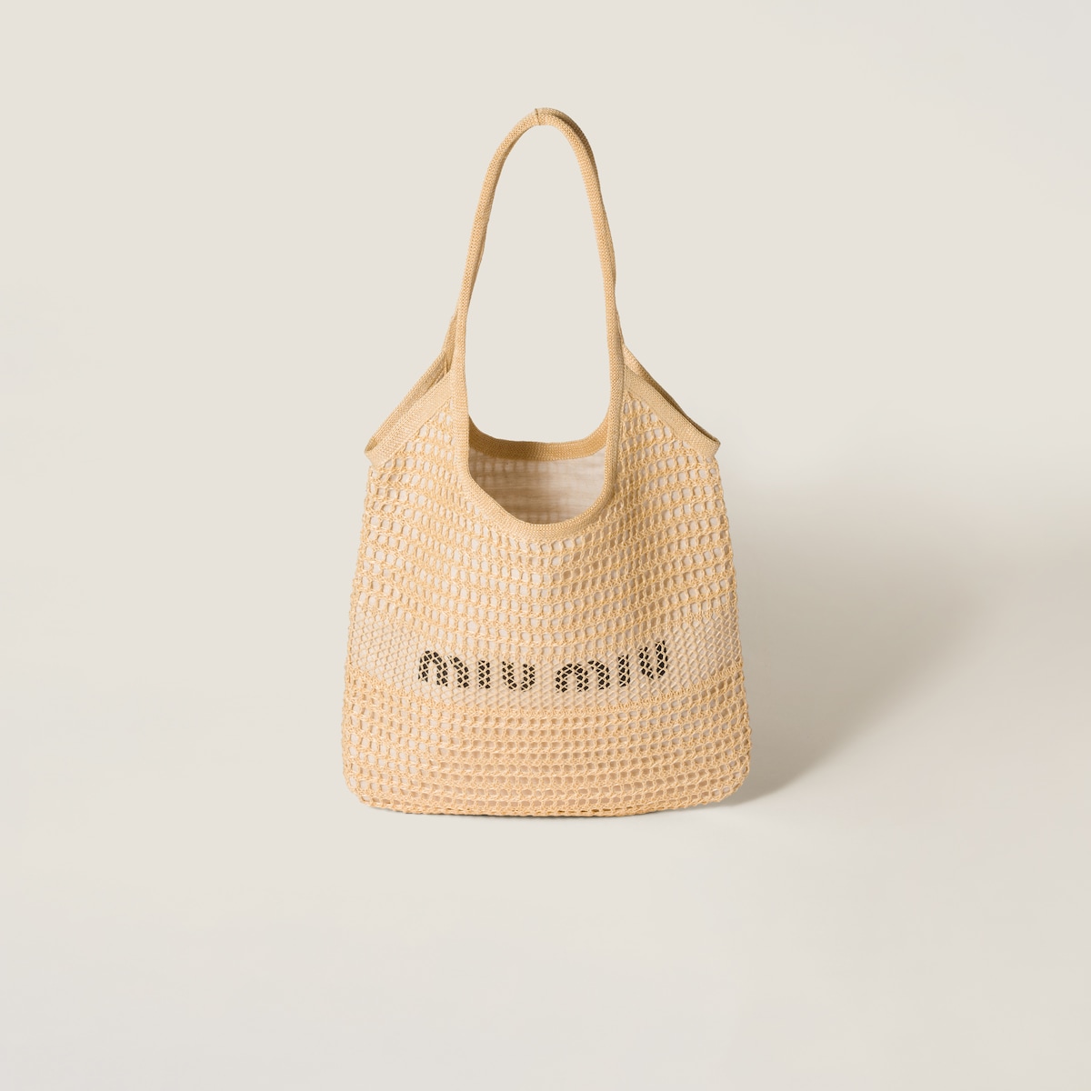 Ivy raffia-effect and linen bag