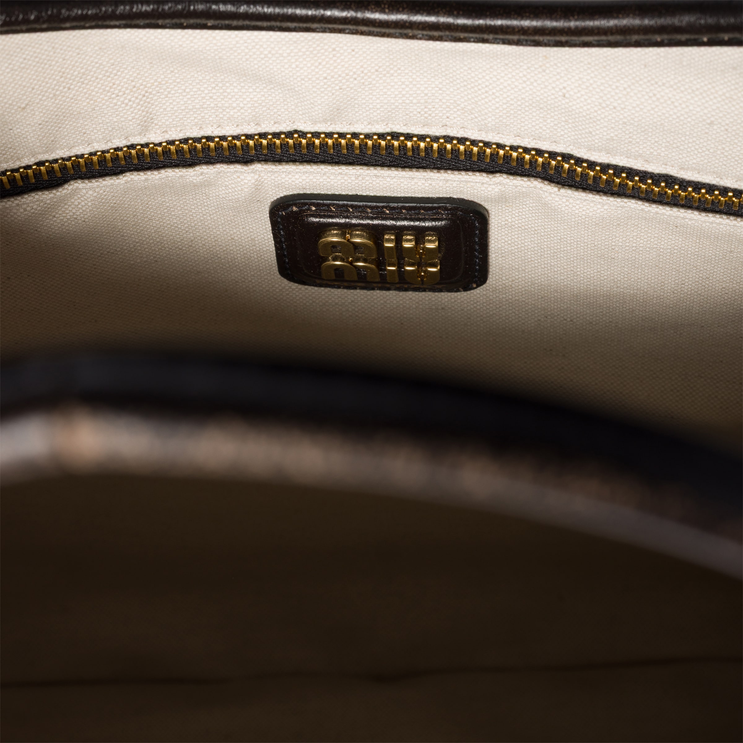 Miu Miu Ivy Leather Bag In Brown