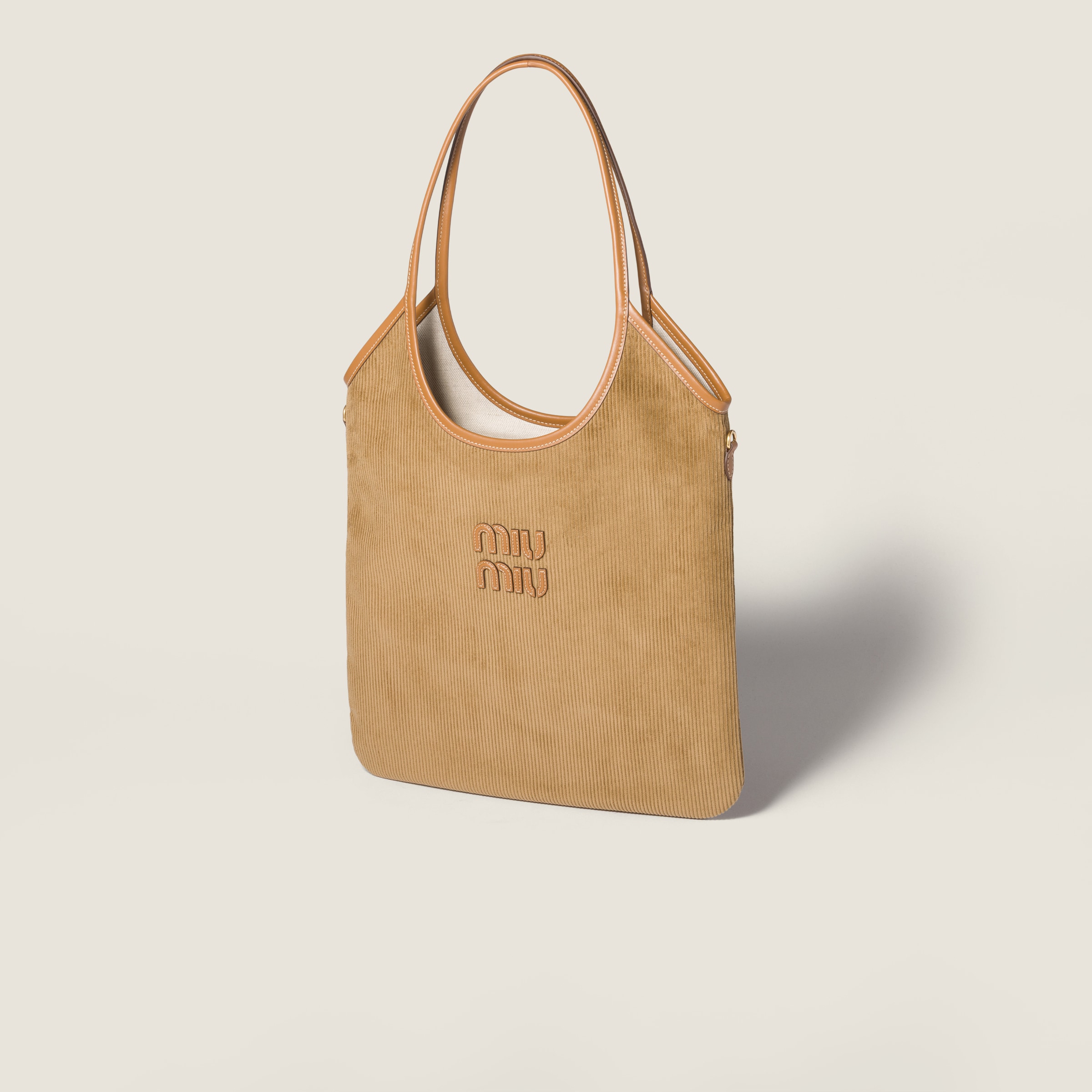 Miu Miu Ivy Corduroy Bag In Brown