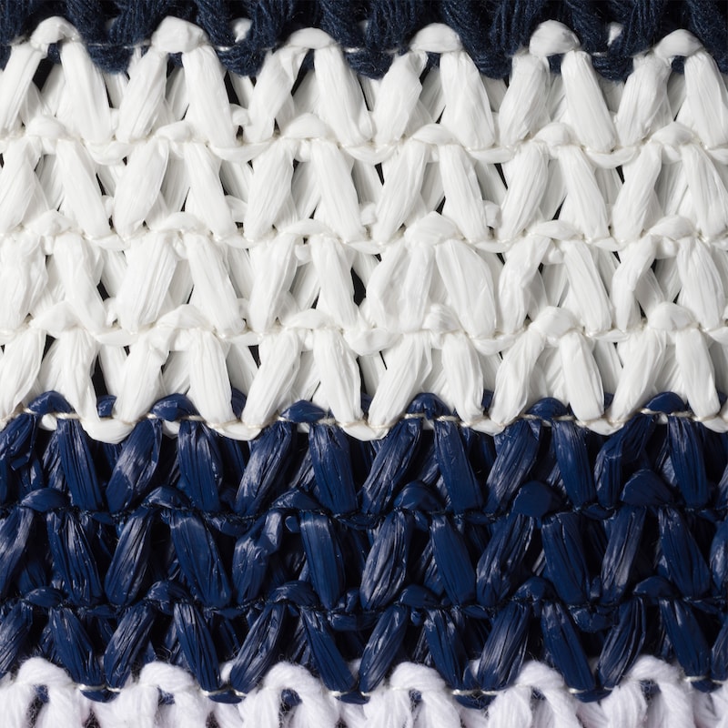 Bolso tote tejido con efecto rafia