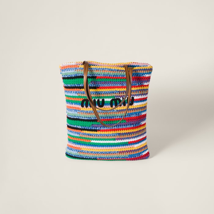 Leather and Woven Designer Tote Bags For Women | Miu Miu